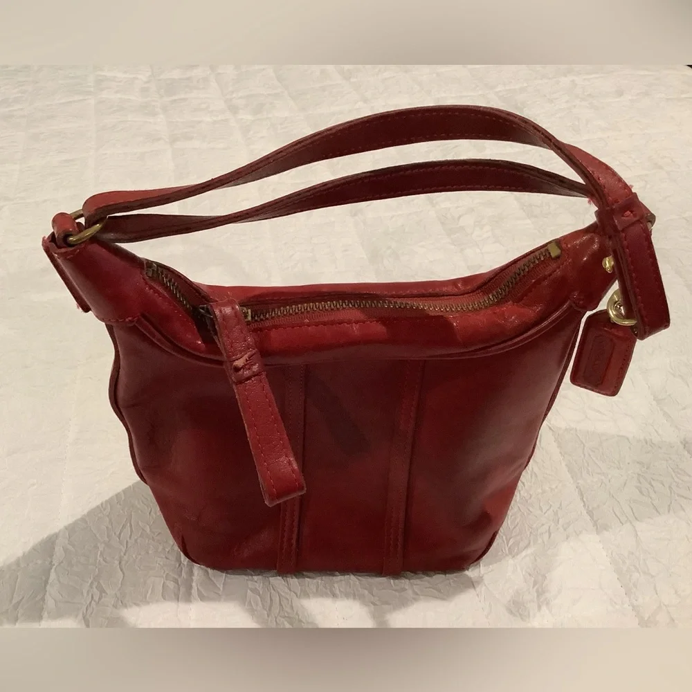 Coach Vintage Red Leather Amanda Bag